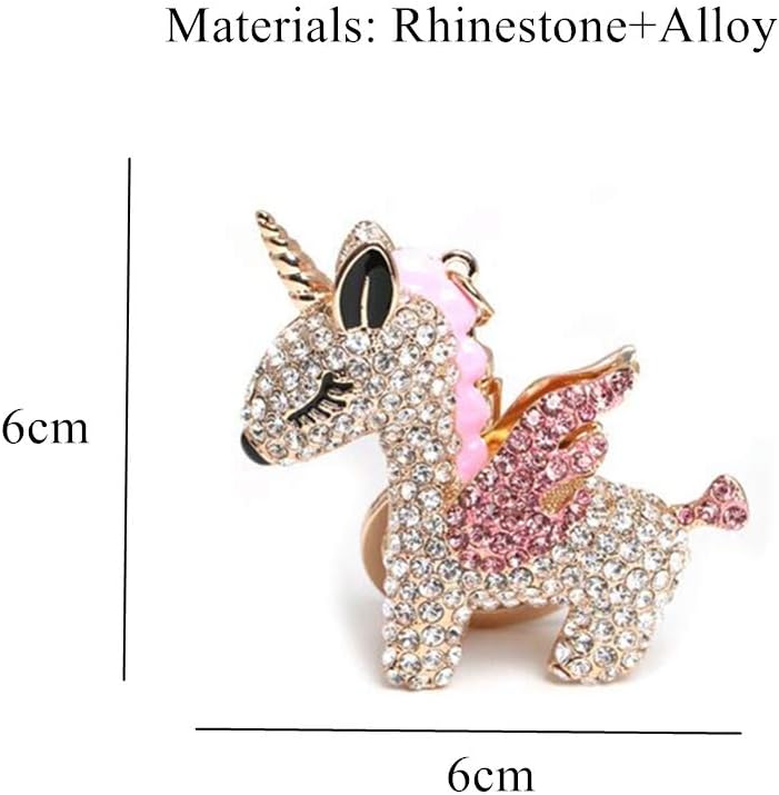 Unicorn Keyrings for Girls,Crystal Rhinestone Keychains,Rainbow Unicorn Keyring,Bling Keyring,Rhinestone Handbag Purse Charm Pendant Birthday Gift for Girls Women - Image 3