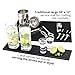 Bar Mat Set by Naava - Two Pro Quality Bartender Service Mats - 1 Bar Spill Mat 12”x 18” for Mixing Plus 1 Service Mat 4”x 18” for Finished Drinks - Cool Gift for Home Bartenders