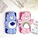 Artbling Case for iPhone 7 8 SE 2020,Silicone 3D Cartoon Animal Cover,Kids Girls Cool Cute Cases,Kawaii Soft Gel Rubber Unique Character Protector+Ring for iPhone7 iPhone8