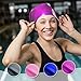 Swimtastic - Long Hair Swim Cap - Durable Silicone Swim Cap for Long, Thick, Curly Hair, Dreadlocks or Braids (Black)