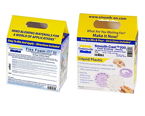 Flex Foam-iT! III Flexible Polyurethane Foam Trial Unit & Smooth-Cast 300 Liquid Plastic Compound Trial Unit, Combo Pack