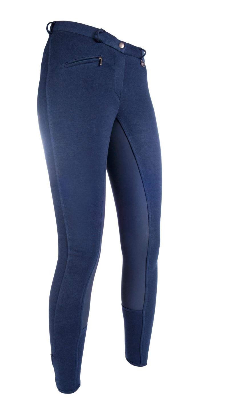 HKM Kids Basic Belmtex Grip- 3/4 Besatz Breeches, dark blue, 164