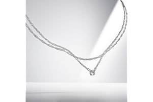 Recommended birthday gift: Personalized circular double-layer collarbone chain with floating diamonds embedded