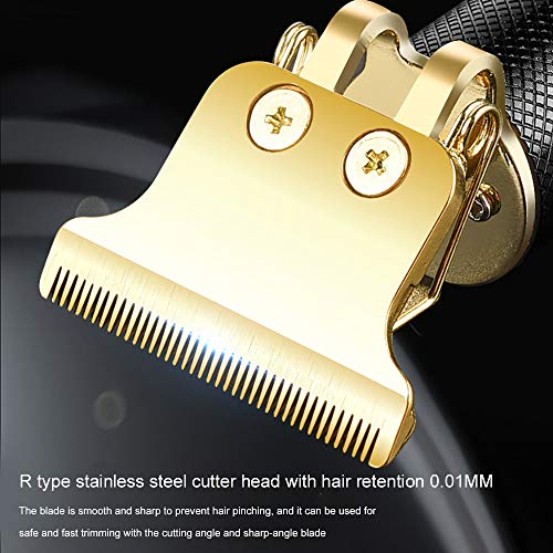 Faraone4w Professional Hair Trimmer for Men, Relief Carving Wireless T-Blade Trimmer with 4 Comb,Professional USB Hair Clipper, Mens Beard Trimmer, Rechargeable Professional Hair Trimmer