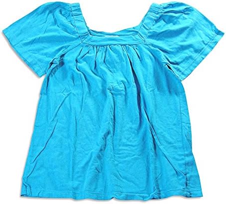 So Nikki - Big Girls' Short Sleeve Baby Doll Top, Turquoise 21639-7/8