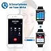 Heshi Inc Bluetooth Smart Watch with SIM Card Slot for IOS iPhone, Android Samsung HTC Sony LG Smartphones Silver-Black