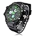 Aposon Mens watch Outdoor Military Dual Time Digital Watch Waterproof Wrist Sport Watch with LED Display, 98ft 30M Water Resistant, Multifunctional, Back Light, 24H Time - Green