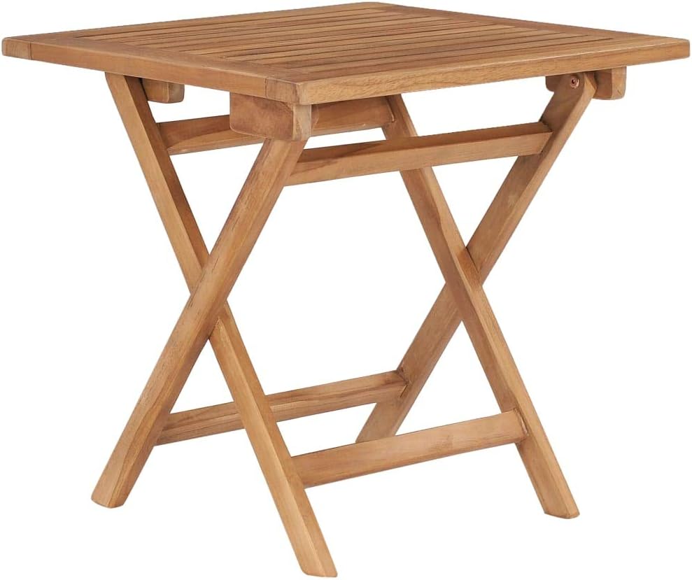 vidaXL Mesa de jardín plegable (45 x 45 x 45 cm, madera de teca