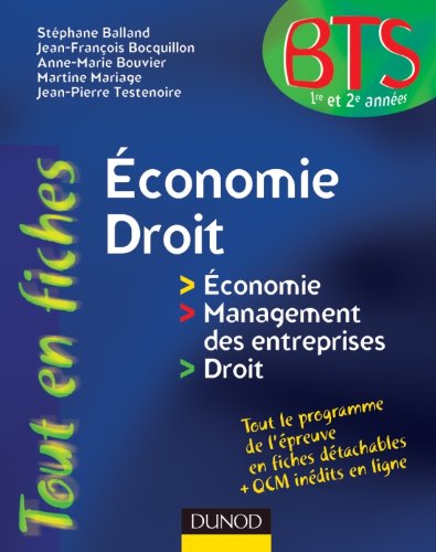 Economie-Droit en fiches by Stéphane Balland, Jean-François Bocquillon, Anne-Marie Bouvier, Martine Mariage