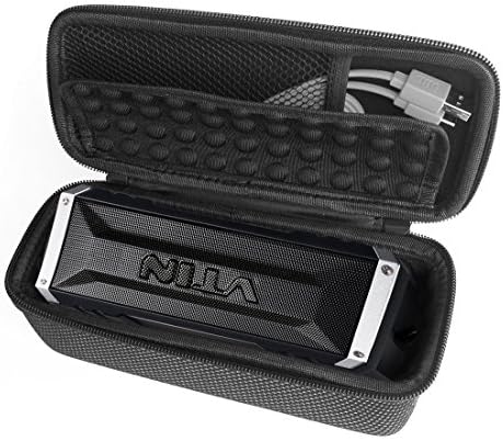 Hard Case Compatible for Vtin 20 Watt Waterproof Bluetooth Speaker (Black+Silver)