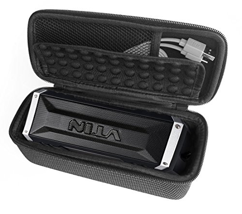 Hard Case Compatible for Vtin 20 Watt Waterproof Bluetooth Speaker (Black+Silver)