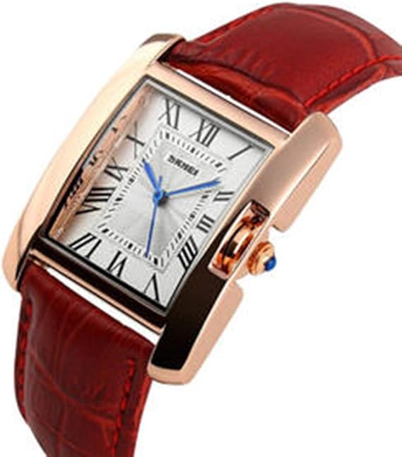 Amazon リタプロショップ 腕時計 レッド レディース 大きめ 時計 ビジネス 四角 高級感 ドレス アナログ表示 レディース腕時計 腕時計 通販