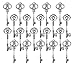20PCS Assorted Large Vintage Skeleton Keys (2 Styles) - 3 1/4