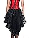 Blidece Women's Lace Steampunk Gothic Vintage Satin High Low Midi Skirt with Zipper