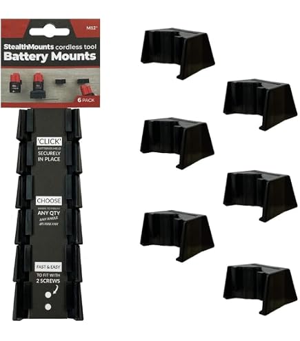 StealthMounts Tool Mounts For Milwaukee M18, Red, 4 Per Pack