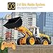 DOUBLE  E RC Front Loader 8 Channel Full Functional RC Bulldozer Truck Electric Remote Control Tractor with Lights & Sounds