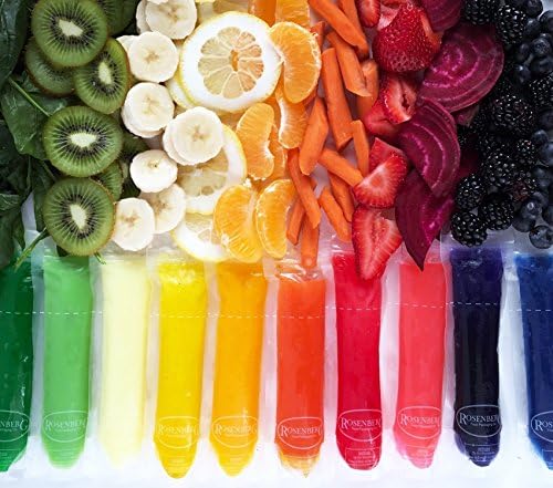 ROSENBERG 100ct Ice Pop Mold DIY Popsicle Bag Pouch 2x6inch FDA Approved &amp; BPA Free, Self Standing, Durable &amp; Thick, Reusable/Disposable. Use For Gogurt, Wedding &amp; Party Favor Bag