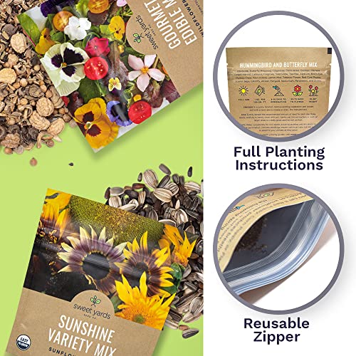 Bulk Wildflower Seeds Variety Pack 5 Large Packets 5 Different Mixes