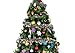 iPEGTOP 26.2ft Christmas Tinsel Garland, Classic Thick Shiny Sparkly Christmas Tree Ornaments Party Ceiling Hanging Decorations with Colorful Reflections Shiny Filament - Gold