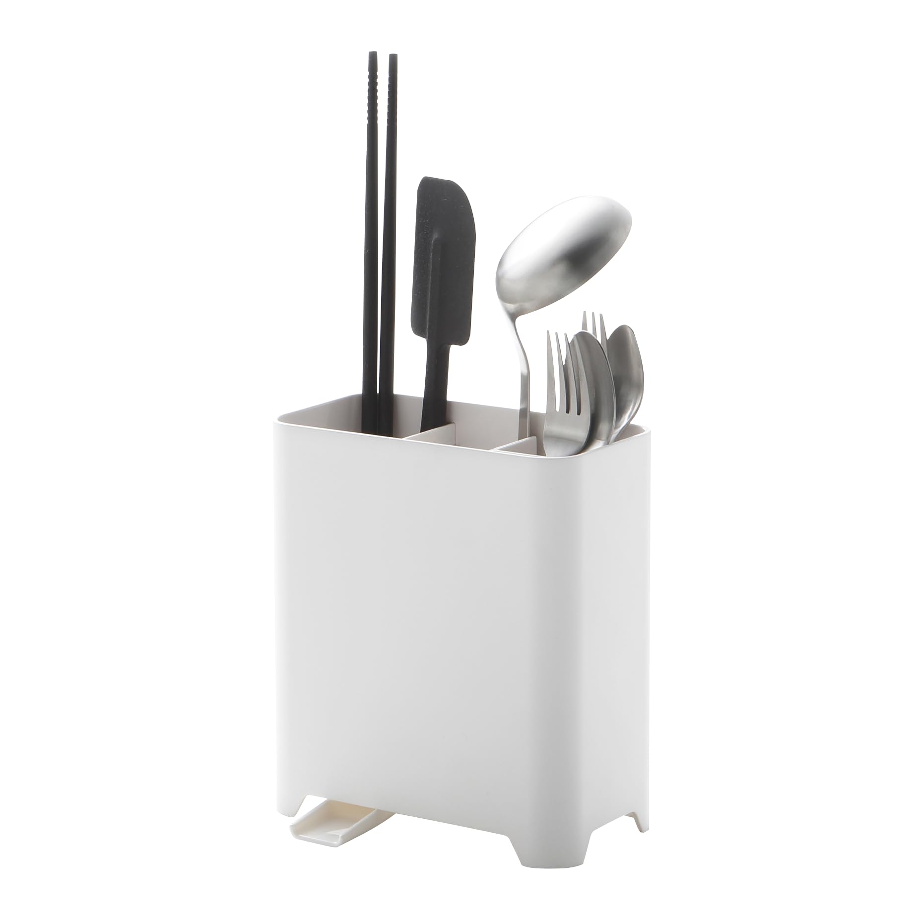 YAMAZAKI Utensil Holder for Home Kitchen countertop, ABS resin, White/Opulent Garden, One Size