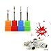 NMKL38 4PCS Cuticle Clean Nail Drill Bit Set Electric Rotatory Nail File Bit Manicure Pedicure Tools for Nail Care (Different Bits)