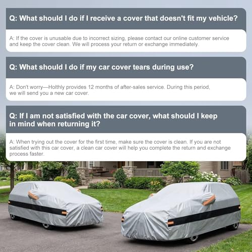 Holthly Exterior Car Cover for Opel Astra (2004-2026), Car Cover 10 Layers of Protection, 100% Waterproof, Anti-Dust, Windproof, Rain Waterproof, UV Protection.