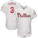 Majestic Athletic Bryce Harper Philadelphia Phillies #3 Men's White Home Flex Base Player Jersey