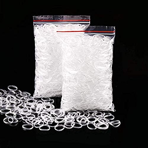 4000pcs Hair Elastic Bands,Clear Hair Ties for Girls Toddlers Topsy Tail Rubber Bands