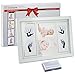 Gimars DIY Large Safety Ink Pad & 4x6”Baby Handprint Footprint Photo Frame Kit with 6 Sheet Thicker Paper to Create Baby's Prints - A Perfect Baby Shower Gift