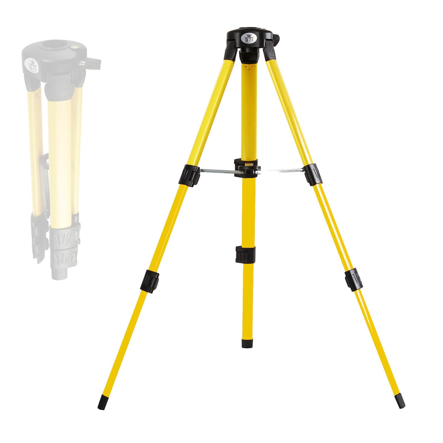 TOPWAY Laser Level Telescopic Tripod 37-74cm Three Sections Adjustable Stand Holder for Floor to Ceiling Laser Pole 311580