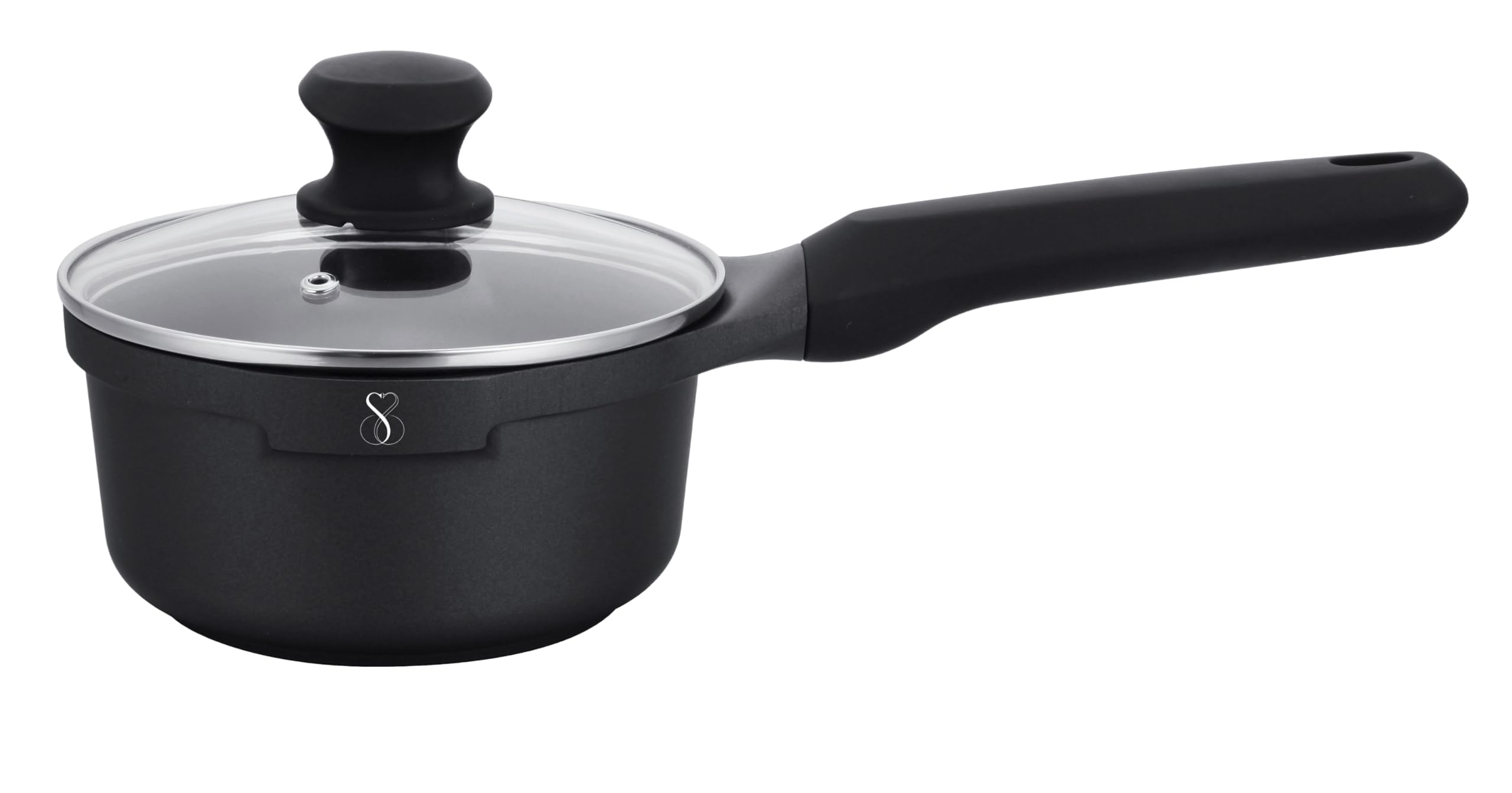 Milk Pot 16 cm Full Induction Aluminium Steel and Stone Professional Extremely Non-Stick Developed with German Technology 50% Bill Savings Pot (16 cm)