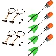 Zing HyperStrike Bow Bungee Replacement and Arrow Refill Pack - Includes 2 Green HyperStrike Bungee Sets and 4 Blue Zonic Whistling Arrows, Launches up to 250 Feet (Orange Arrows + Orange Bungees)