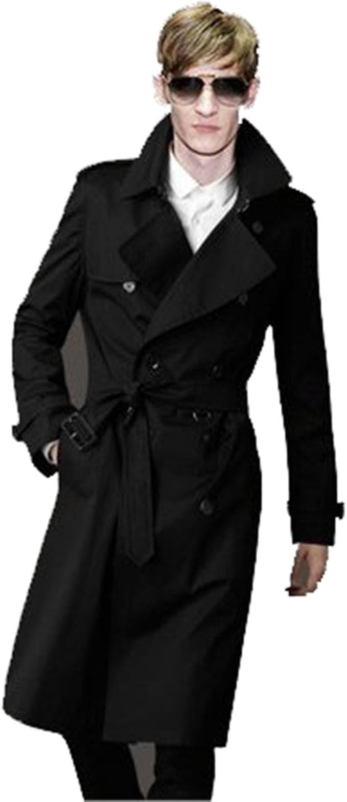 Amazon ロングコート メンズ トレンチコート メンズ コート メンズ 黒 ビジネス ロング丈 春アウター スプリングコート オケージョン 並行輸入品 Xl ブラック コート ジャケット 通販