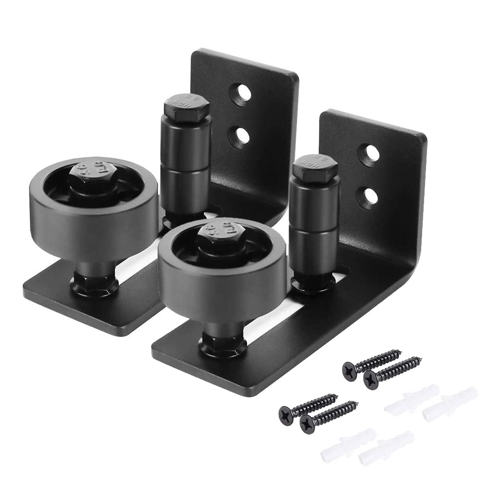 Adjustable Floor Guide for Sliding Door Wall Mount Bottom Guide Barn Door Roller Guide 8 Setup Options 2P