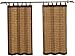 Bamboo Ring Top Curtain BRP07 2-Piece 48-Inch Wide x 36-Inch High Tier set, Colonial Brown