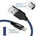 Jakpas Phone Cable, 4Pack 3FT 6FT 6FT 10FT Phone Charger to USB Syncing Charging Cable Data Nylon Braided Cord Compatible for Phone Xs/XS Max/XR/X/8/8 Plus/7/7Plus/6/6Plus/6s/6sPlus More (Black&Blue)