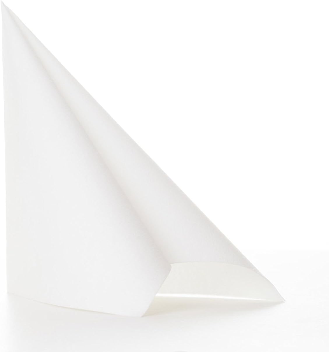 Crown Supplies Pack of 100 Luxury Airlaid White Paper Napkins - Linen Feel