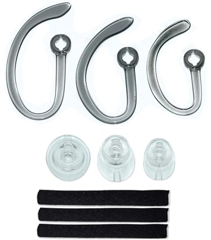 NICKSTON 7-Piece Jawbone ERA Smokescreen Replacement Kit – Ear Hooks, Loop, Clip, Earbud Gels