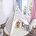 Asweets Kids Teepee Tent, Children Play Tent, Indoor Outdoor Cotton Play Tent for Girls & Boys Kids (Grey Heart Tent)
