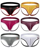 Arjen Kroos Men's Athletic Supporter Performance Jockstrap Elastic Waistband Bulge Underwear (Medium, Multicolor(6-Pack))
