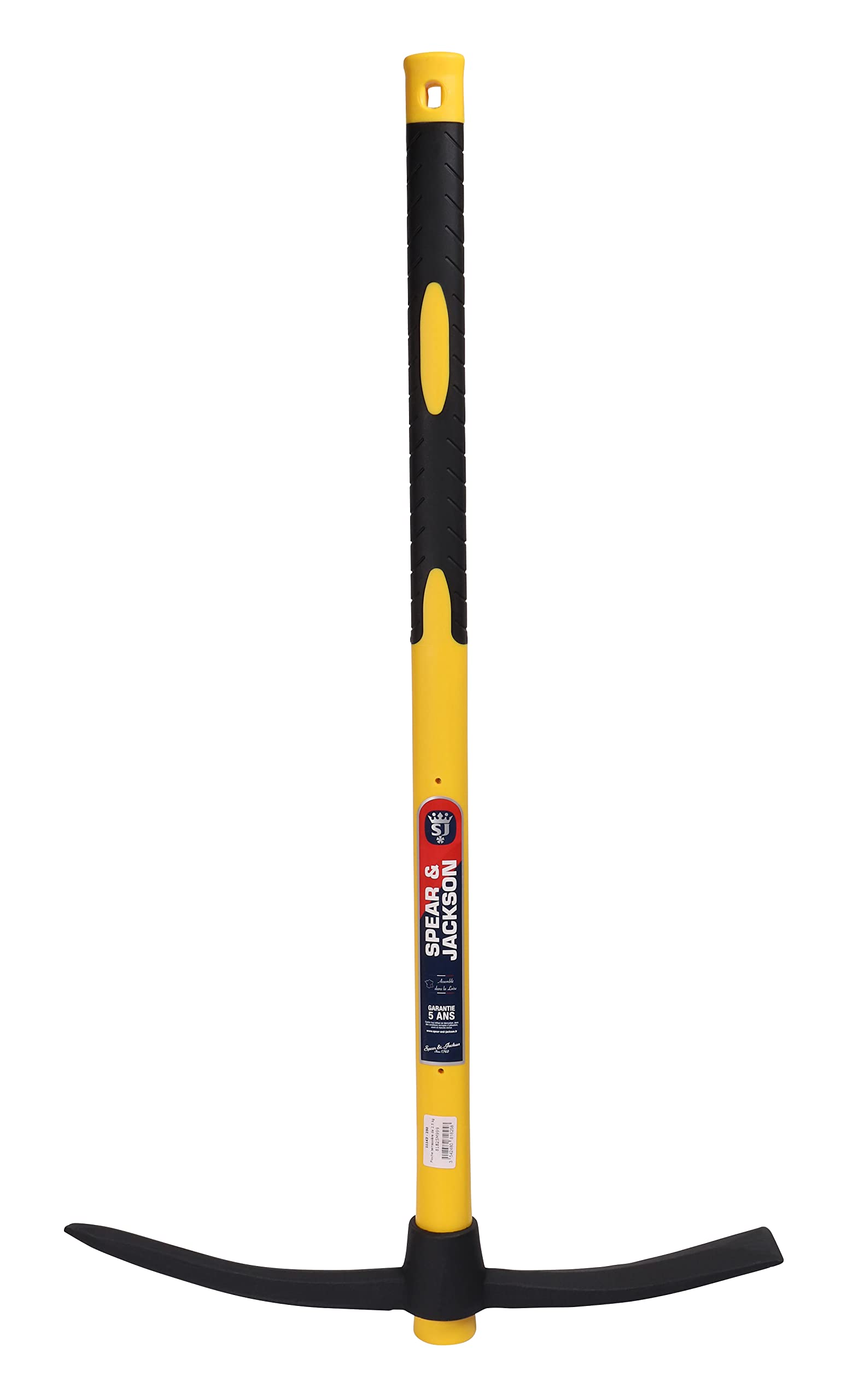 Spear & Jackson 81825 Pickaxe with Trimatter Handle 2.5 kg, Black/Yellow