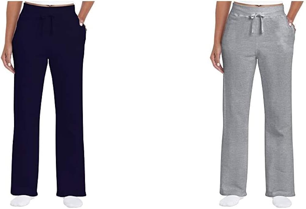 Gildan Women's Open Bottom Sweatpants at  Women’s Clothing store