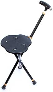 Bastón Plegable para Silla Taburete con Bastones, con Asiento para