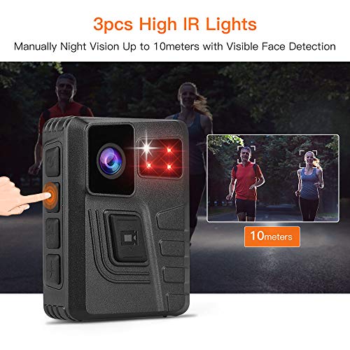 BOBLOV New M852 Body Camera, GPS Body Camera with Dual Screen, Body