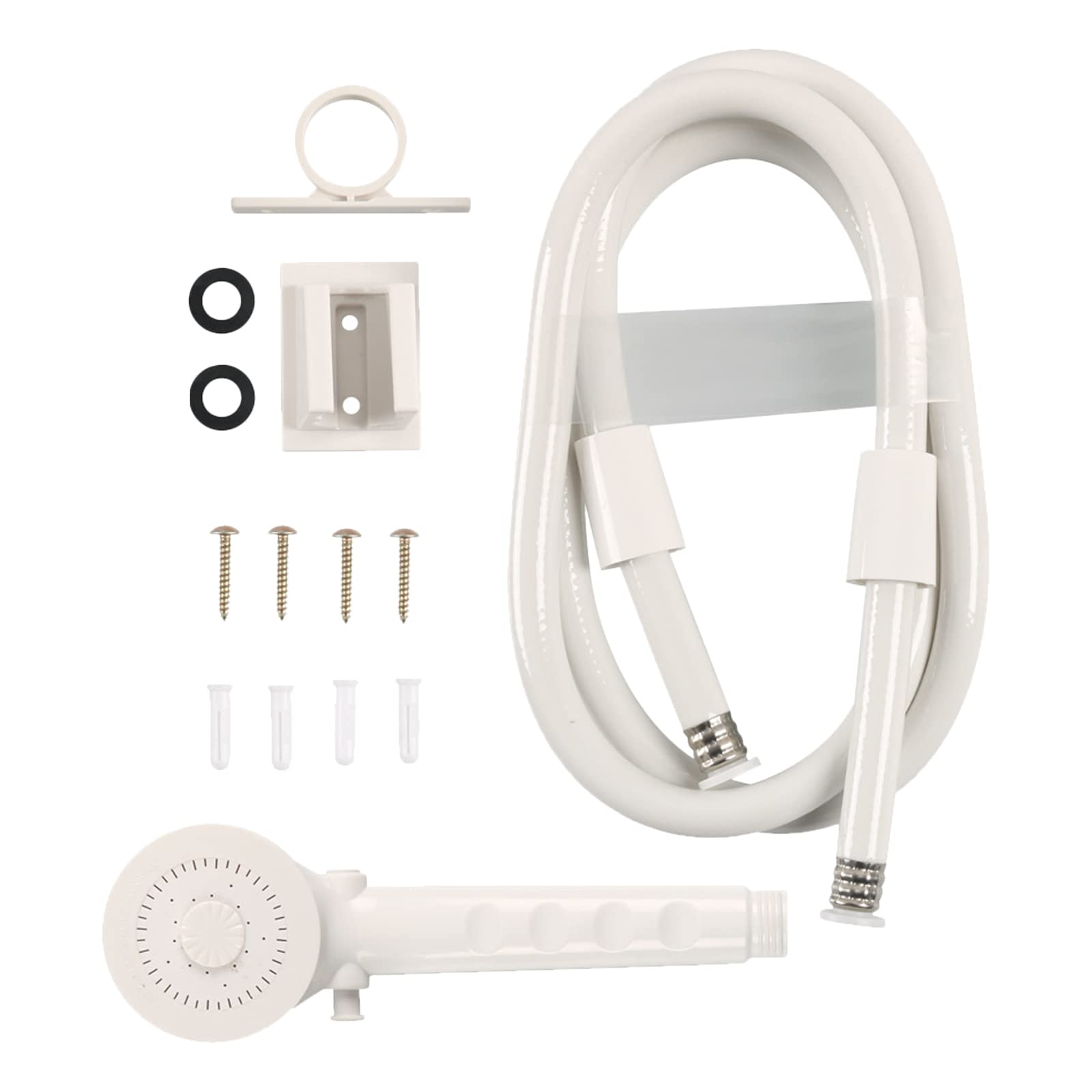 Photo 1 of Eagles RV Shower Head with Hose - (White,5Ft Hose) Non-Metallic Outdoor RV Shower Kits Replacement with Pause Function for RVs, Fifth Wheels, Motor Homes, Travel Trailers, Campers, Boats