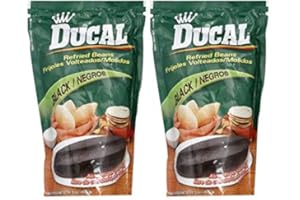 DUCAL Frijoles Negros Volteados Molidos (Doy Pack) 2 PACK 400 gr. c/u | Refried Black Beans (Doy Pack) 2 PACK 14.1 oz. each.