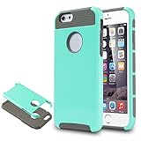 6 Plus, iPhone 6 Plus Case, iPhone 6S Plus Case, MagicSky Hybrid Dual Layer Holster Shockproof Hard Case Cover Apple iPhone 6 Plus / 6S Plus - Grey//Aqual Blue
