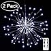 Joomer 2 Pack LED Decorative Lights,120 LED Dimmable Fairy Lights,8 Modes Twinkle Starburst Lights, Waterproof Battery Operated with Remote Control for Home, Patio, Parties, Wedding, Christmas (White)