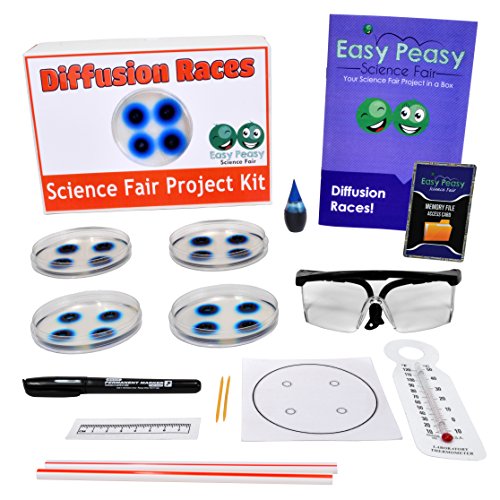 Easy Peasy Science Fair Beginner Project Kit â€“ Diffusion Races! â€“ Top Science Learning Kit - Simple and Easy