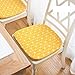 Peacewish Dining Chair Pads Seat Cushions for Kitchen Chairs (Yellow, Set of 4)